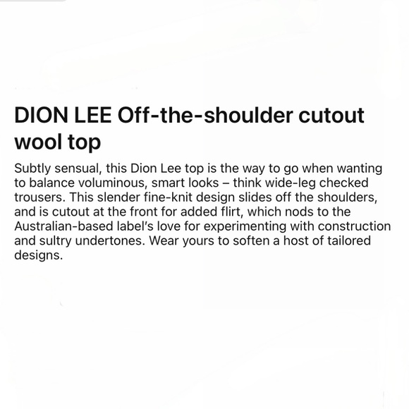 Dion Lee Cutout Merino Wool Sweater Sz S - Picture 4 of 4